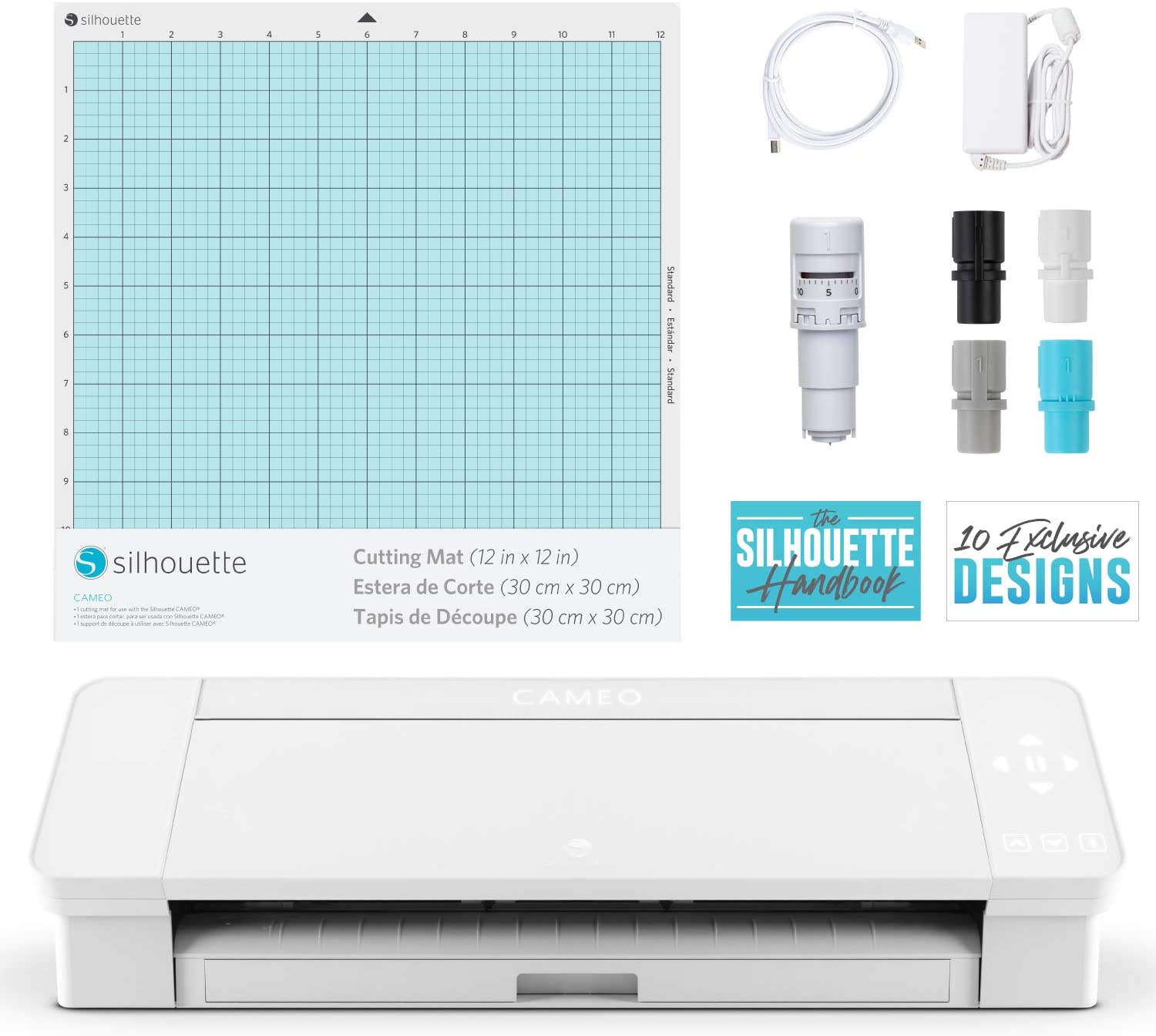 Silhouette Cameo 4 with Bluetooth, 12x12 Cutting Mat, Autoblade 2